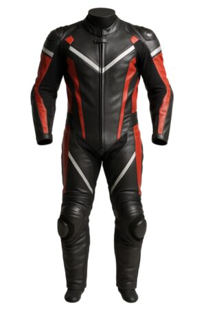 race suit — black / red / silver